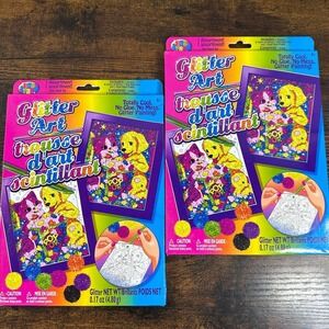 Lisa Frank Glitter Art Kit Kids OS Multicolor New Rainbow Matinee Set of 2